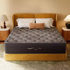 Matelas hybride Swedrea en mousse à mémoire de forme et laine cachemire de densité moyenne, blanc