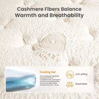 Matelas hybride Swedrea en mousse à mémoire de forme et laine cachemire de densité moyenne, blanc