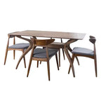 Ensemble de salle à manger 5 pièces en tissu rembourré Christopher Knight Home Brevard Mid-Century Modern