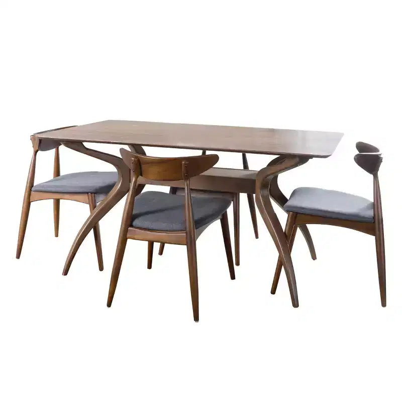 Ensemble de salle à manger 5 pièces en tissu rembourré Christopher Knight Home Brevard Mid-Century Modern