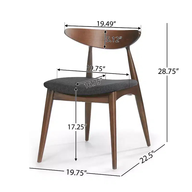 Ensemble de salle à manger 5 pièces en tissu rembourré Christopher Knight Home Brevard Mid-Century Modern
