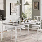 Table de salle à manger de 200 cm pour 6 à 8 personnes, grande table de cuisine rectangulaire avec pieds en acier robustes, meubles de cuisine et de salle à manger industriels aux coins arrondis