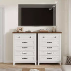 Acekool Commode Haute à 5 Tiroirs, Meuble de Rangement Vertical, Commode Moderne en Bois 41.3, pour Chambre à Coucher, Salon, Entrée