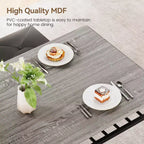 Ensemble de 4 pièces rectangulaire pour cuisine, avec 1 banc rembourré et 2 tabourets carrés