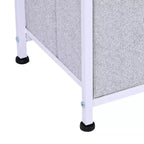 Commode Okak pour chambre à coucher avec 9 tiroirs, commode de rangement avec bacs en tissu faciles à tirer, cadre en acier avec plateau en bois pour placard, buanderie, entrée