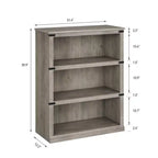 Bibliothèque à 3 niveaux GustoWave, étagère à livres autoportante en bois, organisateur de rangement, étagère de présentation, unité d'étagères pour l'affichage
