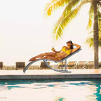 Lot de 2 chaises longues en aluminium - Bains de soleil ergonomiques en forme de S pour l'extérieur, transats de piscine résistants à la rouille (gris foncé)