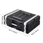 Rack 4U VEVOR, profondeur standard 19 pouces, armoire de serveur avec poignée en ABS et loquets papillon robustes, noir