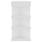 vidaXL Table de Bar Moderne Chic avec Étagère de Rangement - Table de Bistrot Compacte 100x50x102 cm en Bois d'Ingénierie pour Cuisine, Salle à Manger - Blanc