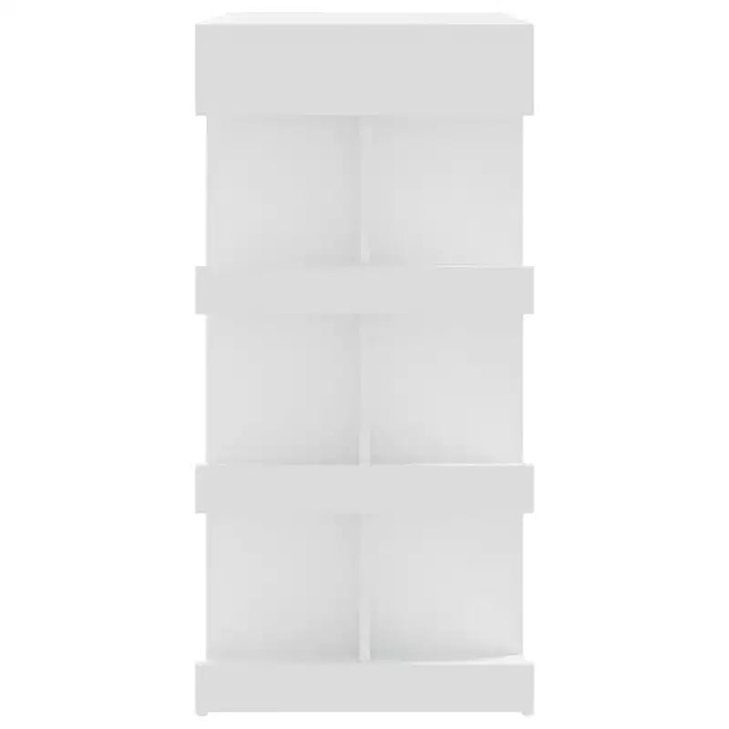 vidaXL Table de Bar Moderne Chic avec Étagère de Rangement - Table de Bistrot Compacte 100x50x102 cm en Bois d'Ingénierie pour Cuisine, Salle à Manger - Blanc