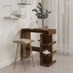 vidaXL Table de bar chêne fumé bois d'ingénierie 100 x 50 x 101,5 cm