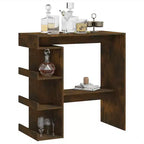 vidaXL Table de bar chêne fumé bois d'ingénierie 100 x 50 x 101,5 cm