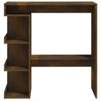 vidaXL Table de bar chêne fumé bois d'ingénierie 100 x 50 x 101,5 cm
