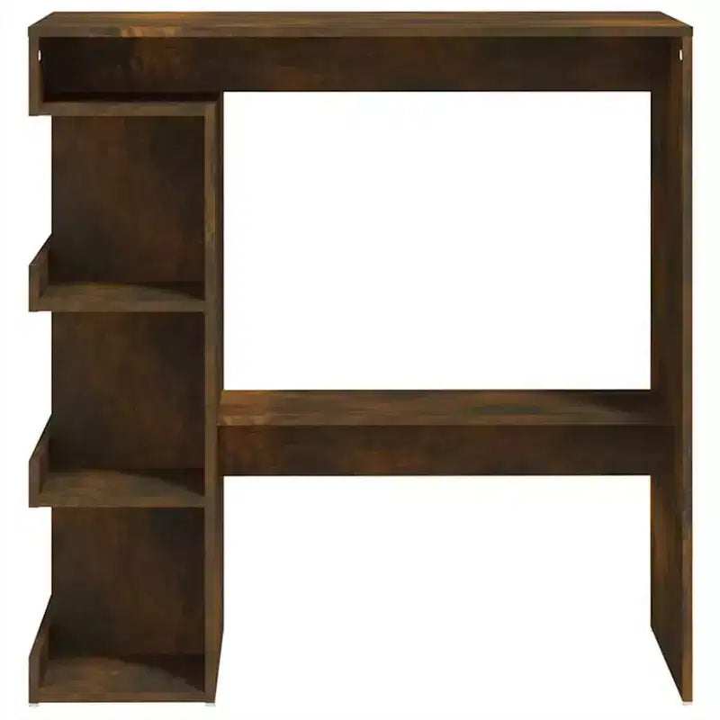 vidaXL Table de bar chêne fumé bois d'ingénierie 100 x 50 x 101,5 cm