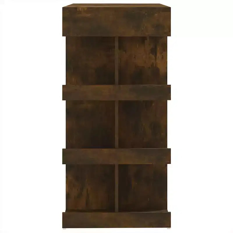 vidaXL Table de bar chêne fumé bois d'ingénierie 100 x 50 x 101,5 cm