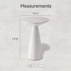 COZAYH Petite table d'appoint ronde Martini avec finition texturée et assemblage rapide pour salons ou chambres, supporte jusqu'à 11,3 kg, blanc