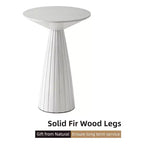 COZAYH Petite table d'appoint ronde Martini avec finition texturée et assemblage rapide pour salons ou chambres, supporte jusqu'à 11,3 kg, blanc