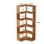 MAYEERTY Étagère d'Angle en L Peu Encombrante, Étagère de Rangement Multifonctionnelle pour Chambre à Coucher et Bureau
