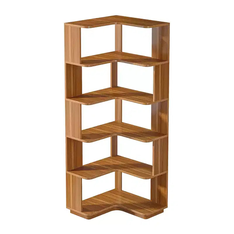 MAYEERTY Étagère d'Angle en L Peu Encombrante, Étagère de Rangement Multifonctionnelle pour Chambre à Coucher et Bureau