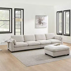 Merax 5-Seat Chenille Upholstery L-Shaped Modular Sectional Sofa