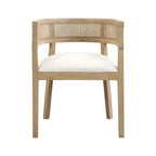 Ensemble de salle à manger 7 pièces Christopher Knight Home Kassadin style maison de campagne avec chaises en rotin rembourrées en bois d'hévéa