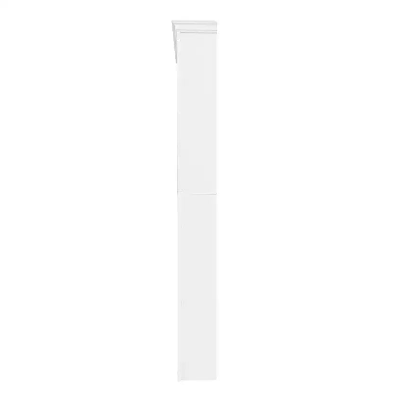 Porte-manteau 4-en-1 ModernLuxe, meuble à chaussures blanc pour entrée, vestiaire avec 4 crochets, porte d'armoire miroir, 2 tiroirs basculants et 2 armoires
