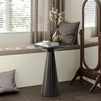 COZAYH Petite table d'appoint ronde Martini avec finition texturée et montage rapide pour salons ou chambres à coucher, supporte jusqu'à 11,3 kg, noir