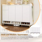 CLIHOME Meuble à chaussures moderne avec étagères réglables, Organiseur de maison minimaliste, Buffet de rangement