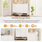CLIHOME Meuble à chaussures moderne avec étagères réglables, Organiseur de maison minimaliste, Buffet de rangement