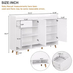 CLIHOME Meuble à chaussures moderne avec étagères réglables, Organiseur de maison minimaliste, Buffet de rangement