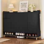 CLIHOME Meuble à chaussures moderne avec étagères réglables, Organiseur de maison minimaliste, Buffet de rangement