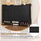 CLIHOME Meuble à chaussures moderne avec étagères réglables, Organiseur de maison minimaliste, Buffet de rangement