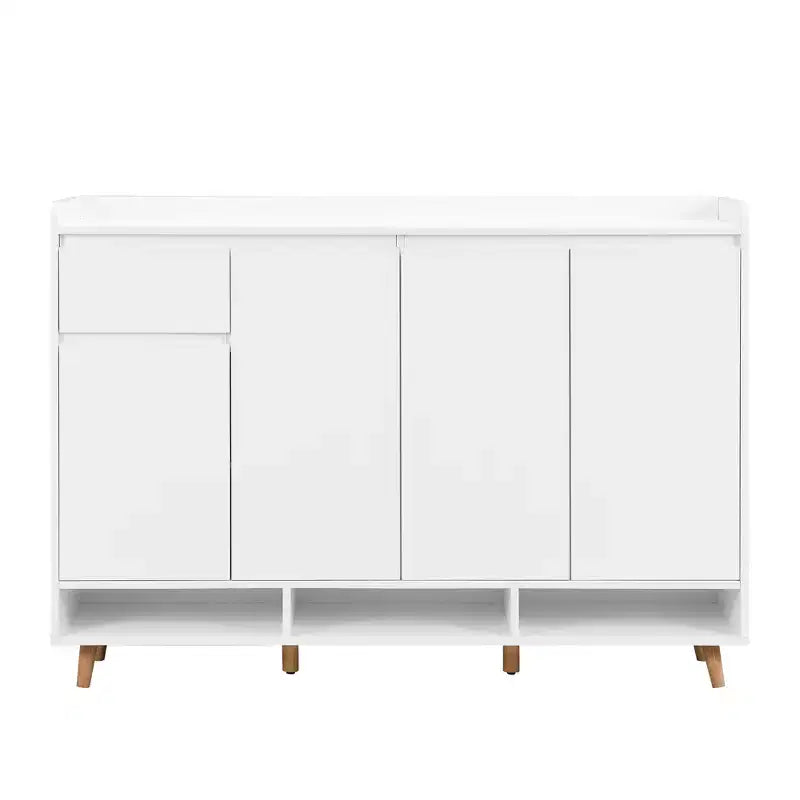 CLIHOME Meuble à chaussures moderne avec étagères réglables, Organiseur de maison minimaliste, Buffet de rangement