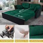 Canapé-Lit Convertible Multifonctionnel Moderne Tachi en Chenille 188cm GDFStudio