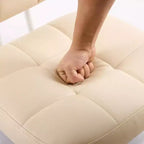 VINGLI Chaise de bureau compacte et petite, jolie chaise de coiffeuse sans accoudoirs avec roulettes, dossier bas, chaise de travail réglable en hauteur pour petits espaces, en cuir PU