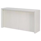 Console d'entrée simple en placage de bois d'acacia avec motif ondulé, adaptée pour le bureau, l'entrée, le couloir, le salon, le hall d'entrée.