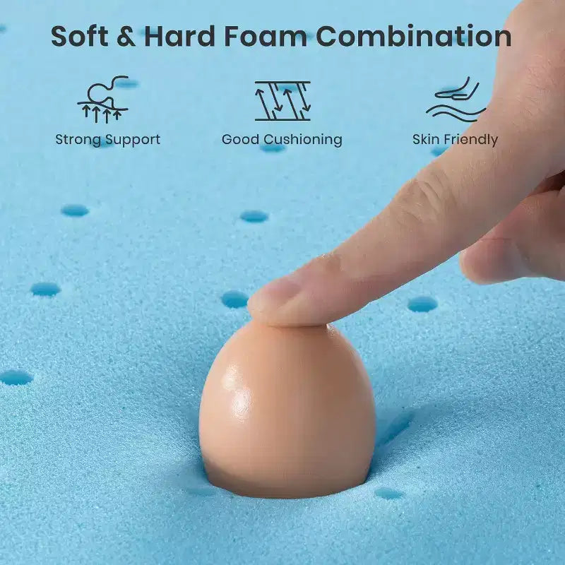 MAYEERTY Surmatelas 3 Pouces Twin - Mousse à Mémoire de Forme Infusée de Gel, Rafraîchissant pour Soulager la Pression et les Maux de Dos, Certifié CertiPUR-US