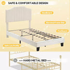 Lit enfant double grande taille DobleePy, tête de lit robuste en velours, lattes en chêne, anti-grincement, sommier tapissier non requis, assemblage facile