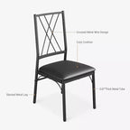CuisinSmart Ensemble de salle à manger 5 pièces, Table et chaises de cuisine, Ensemble de meubles de salle à manger rectangulaire en métal et bois pour l'intérieur