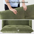 Dyonery Petit canapé 50 places pour salon, chambre, bureau, canapé confortable avec coussin à ressorts à assise profonde