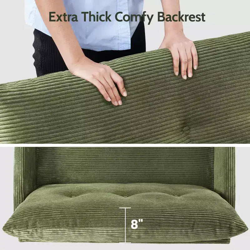 Dyonery Petit canapé 50 places pour salon, chambre, bureau, canapé confortable avec coussin à ressorts à assise profonde