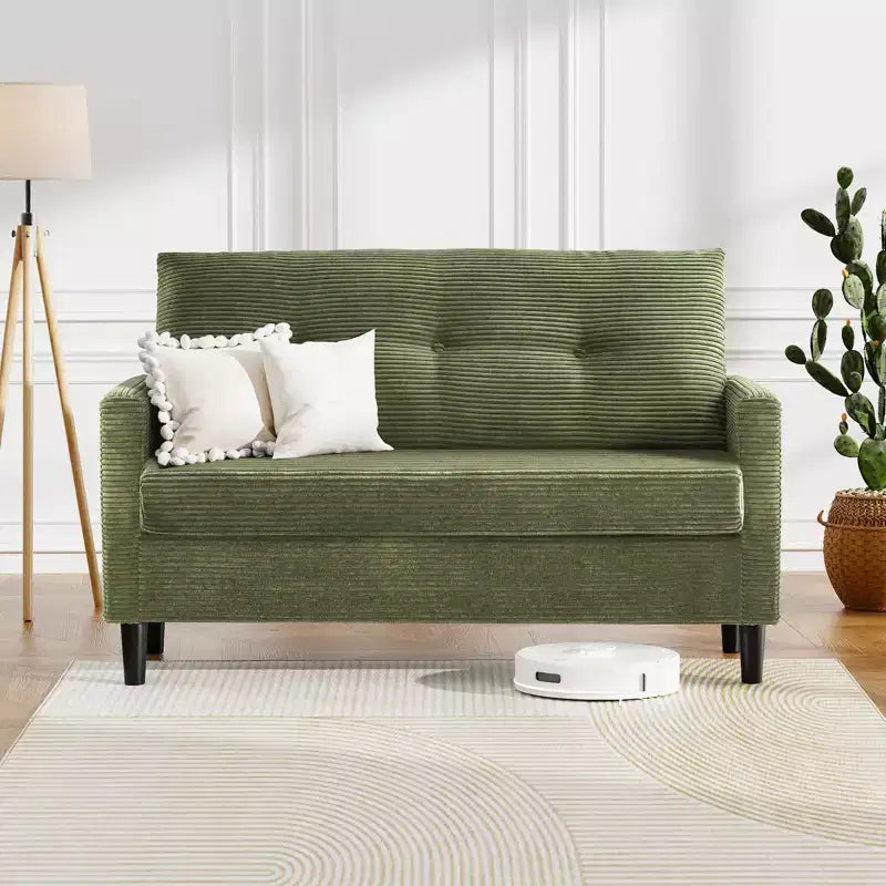 Dyonery Petit canapé 50 places pour salon, chambre, bureau, canapé confortable avec coussin à ressorts à assise profonde