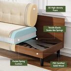 Dyonery Petit canapé 50 places pour salon, chambre, bureau, canapé confortable avec coussin à ressorts à assise profonde