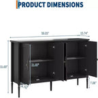 GustoWave 59 Buffet Moderne avec Rangement, 4 Portes et Étagères Réglables, Meuble Bar à Café