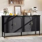 GustoWave 59 Buffet Moderne avec Rangement, 4 Portes et Étagères Réglables, Meuble Bar à Café