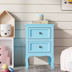Table de Chevet Bonnlo avec 2 Tiroirs, Tables de Nuit pour Chambres, Petite Table d'Appoint/Table de Nuit Blanche avec Tiroirs pour Petits Espaces