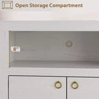 Meuble TV de ferme GustoWave pour téléviseurs de 75/80 pouces, meuble de rangement long de 70 pouces avec 6 tiroirs de rangement et étagère pour barre de son