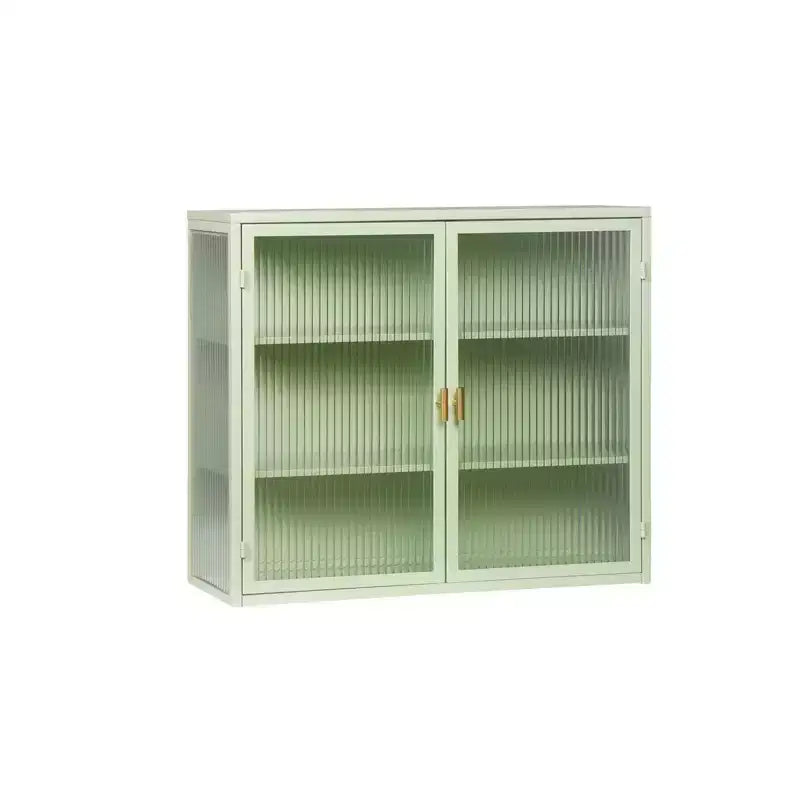 Meuble Haut de Salle de Bain avec Double Porte en Verre, Meuble Mural Moderne Polyvalent pour Cuisine - Rangement Ustensiles de Cuisine & Épices - Boîtes de Conserve, pour Salon