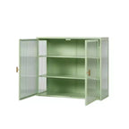 Meuble Haut de Salle de Bain avec Double Porte en Verre, Meuble Mural Moderne Polyvalent pour Cuisine - Rangement Ustensiles de Cuisine & Épices - Boîtes de Conserve, pour Salon