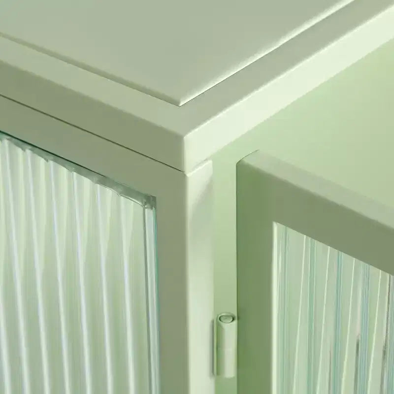 Meuble Haut de Salle de Bain avec Double Porte en Verre, Meuble Mural Moderne Polyvalent pour Cuisine - Rangement Ustensiles de Cuisine & Épices - Boîtes de Conserve, pour Salon